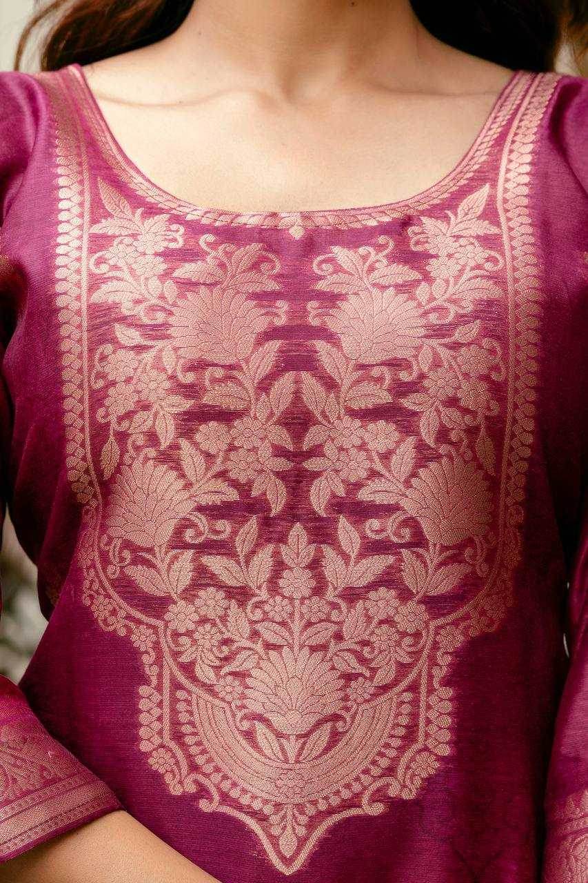 Tissue Silk Party Wear Printed Kurtis Kurti Bottom With Dupatta - MYLUXURY LANE ENTERPRISE